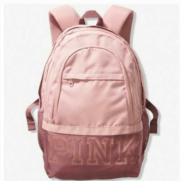 PINK Victoria's Secret Handbags - Pink Victoria's Secret Logo Collegiate Backpack